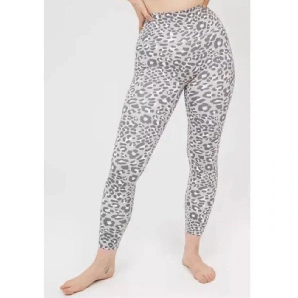 OFFLINE by Aerie Goals 7/8 High Rise Legging Grey Leopard